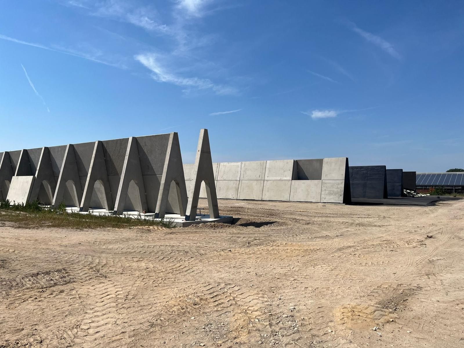 Paredes de silo em blocos A de concreto pré-fabricado